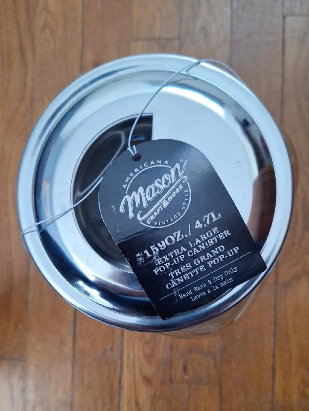 Mason Clear Glass Storage Jar with Silver Metal Lid